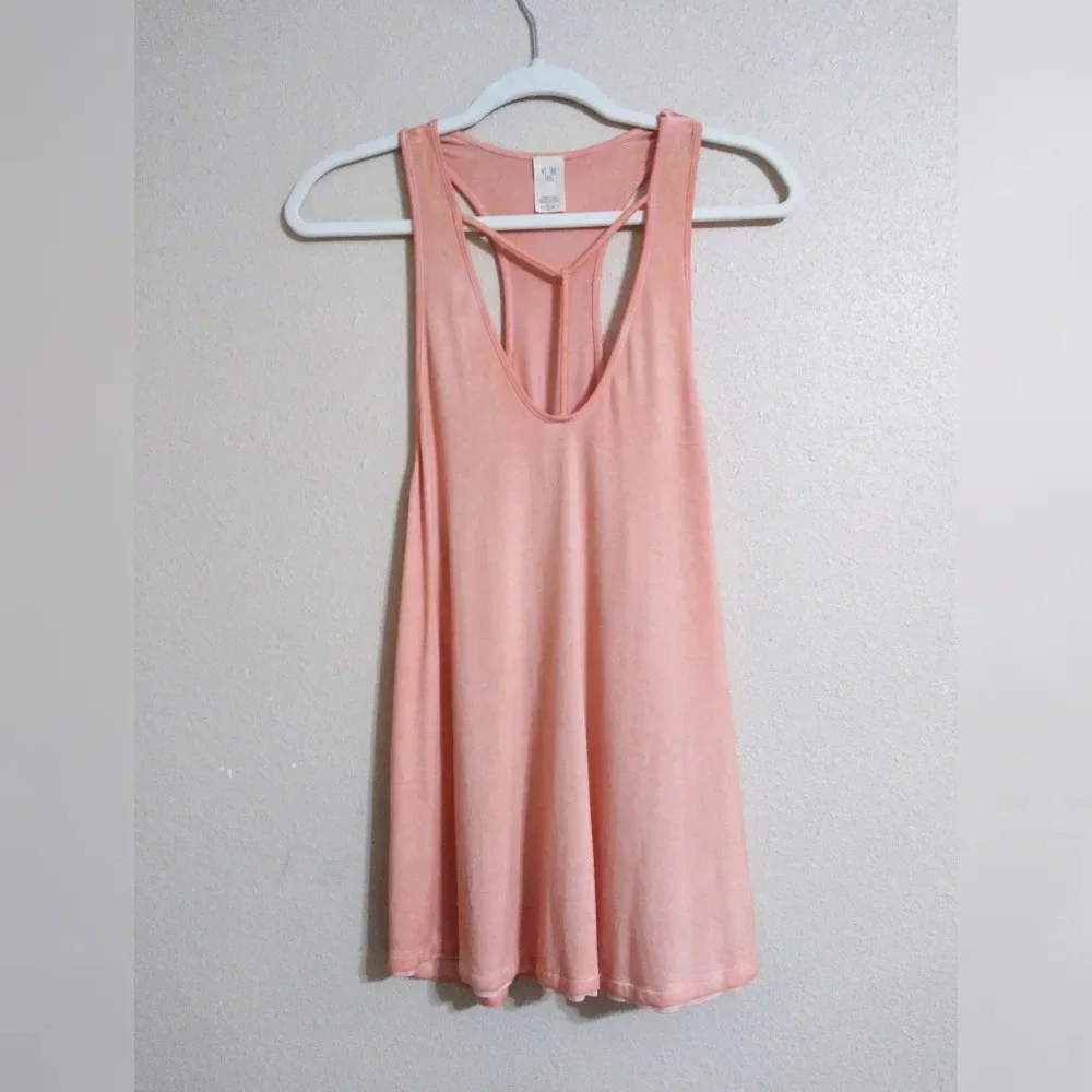Free People Amelia Tank Top In Peach Size Small